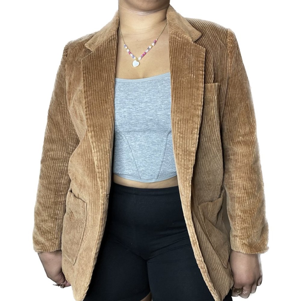 Tan Vintage Corduroy Blazer